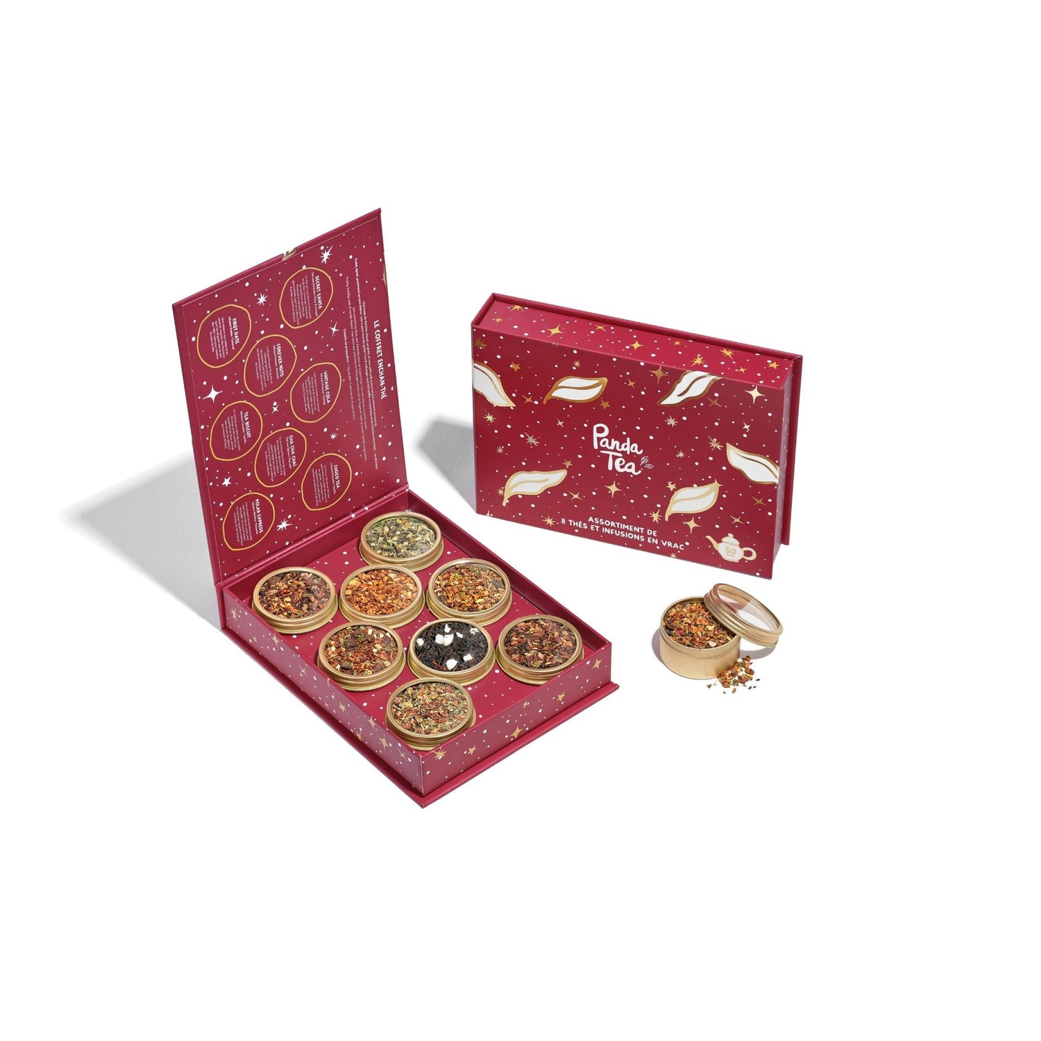 Coffret Enchan-thé - 8 boites de thés et infusions en vrac