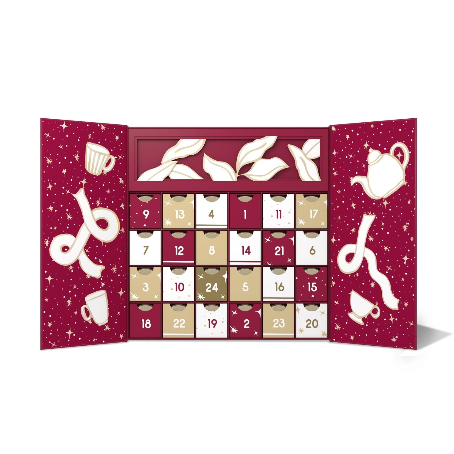 Calendrier 24 boites de thés et infusions en vrac & Infuseur en Verre