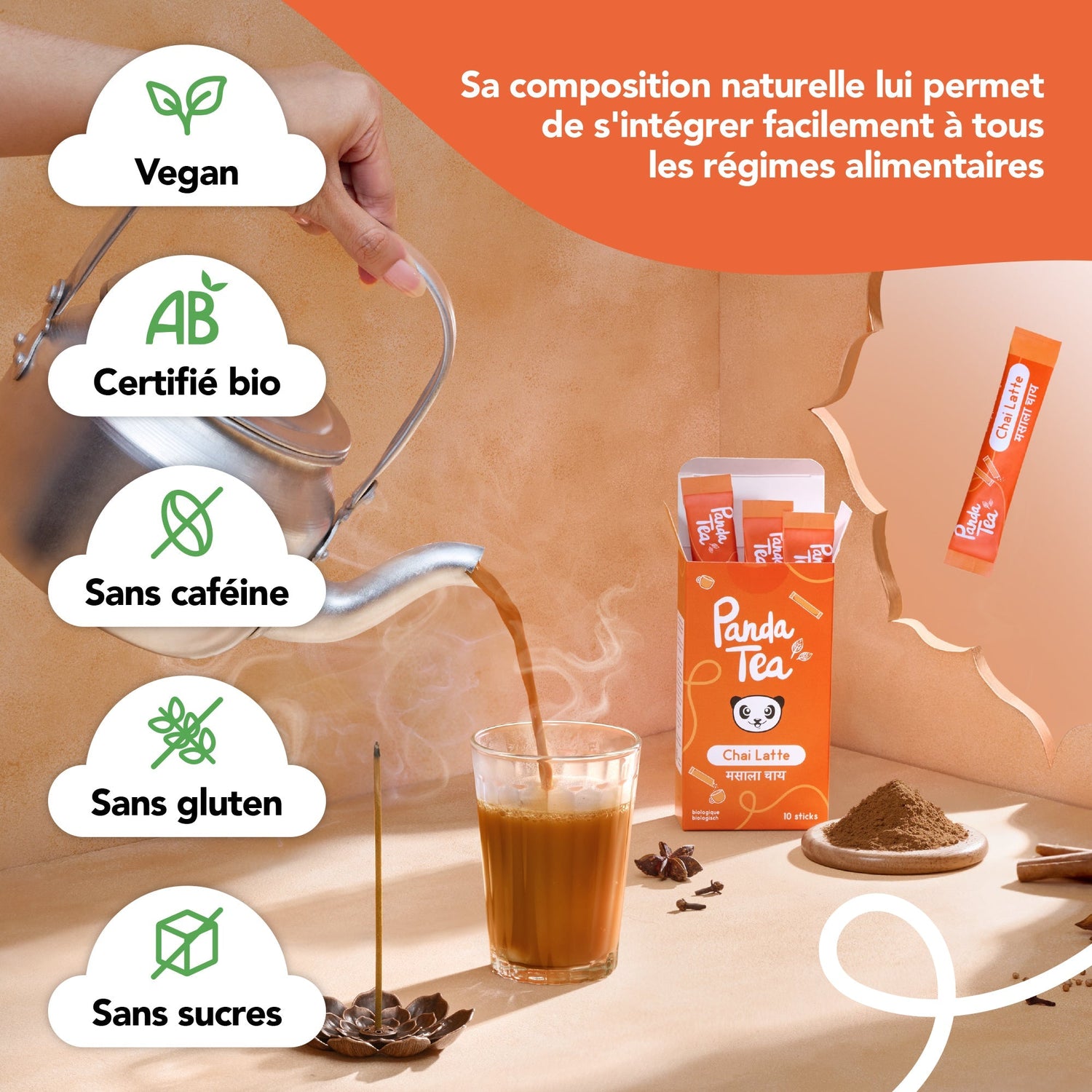 Chai Latte Bio en Sticks