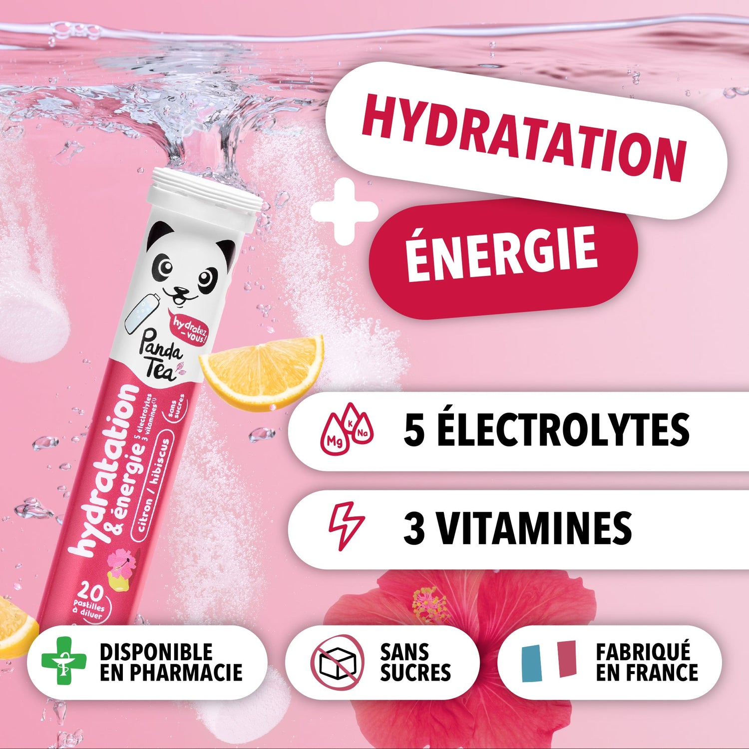 Pastilles Hydratation & Énergie - Hibiscus-Citron
