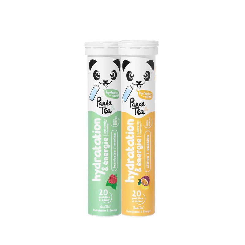 Pastilles Hydratation & Énergie : Menthe-Framboise et Citron-Passion