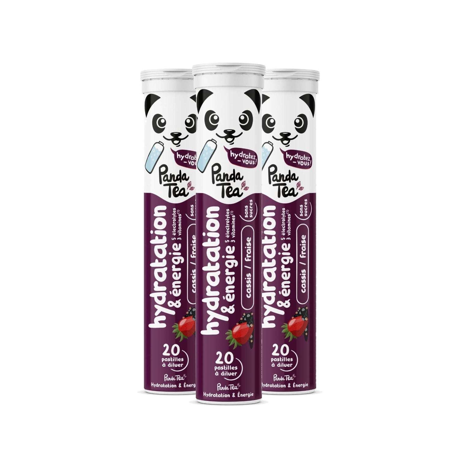Pastilles Hydratation & Énergie - Cassis-Fraise