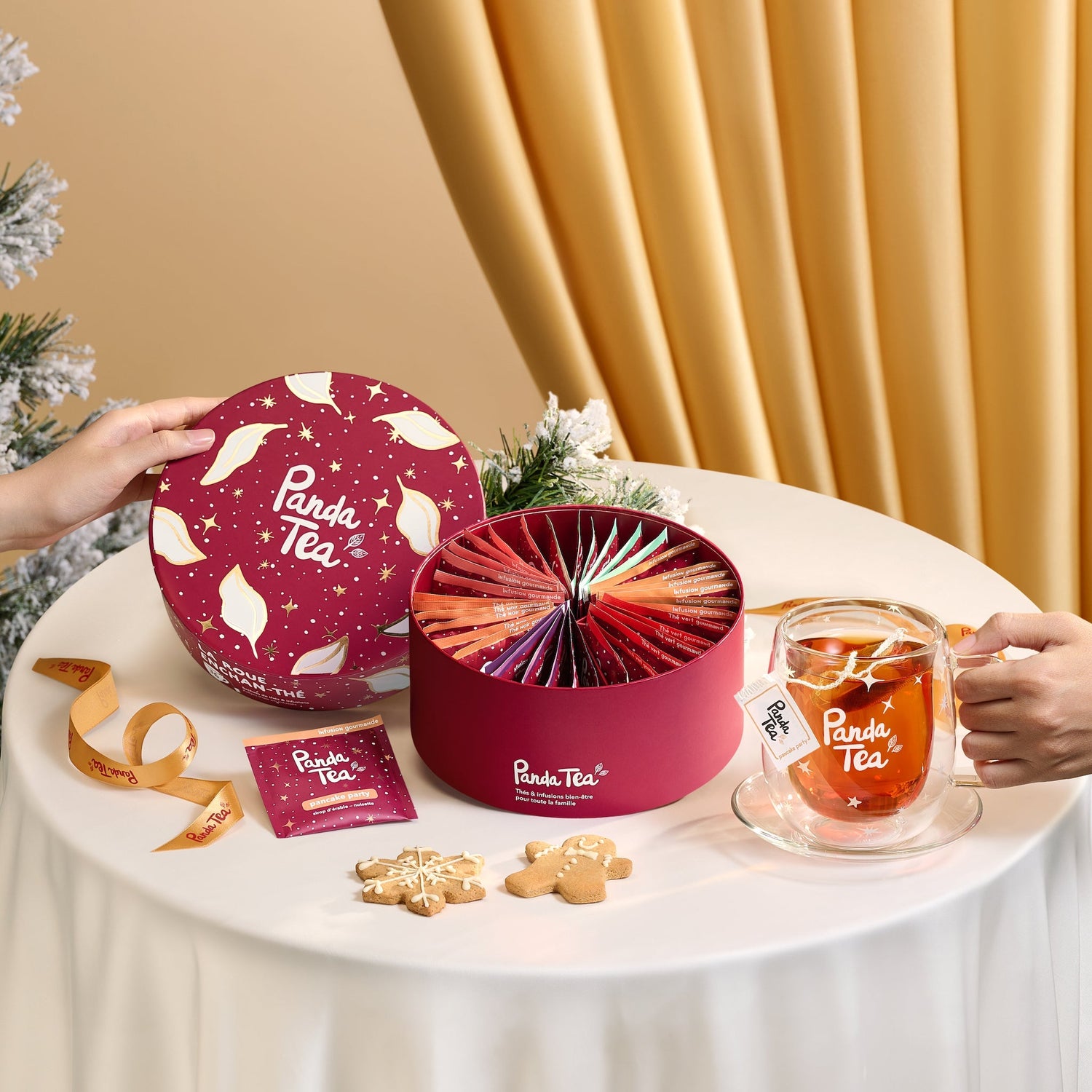 Roue Enchan-thé & Tasse de Noël en Verre