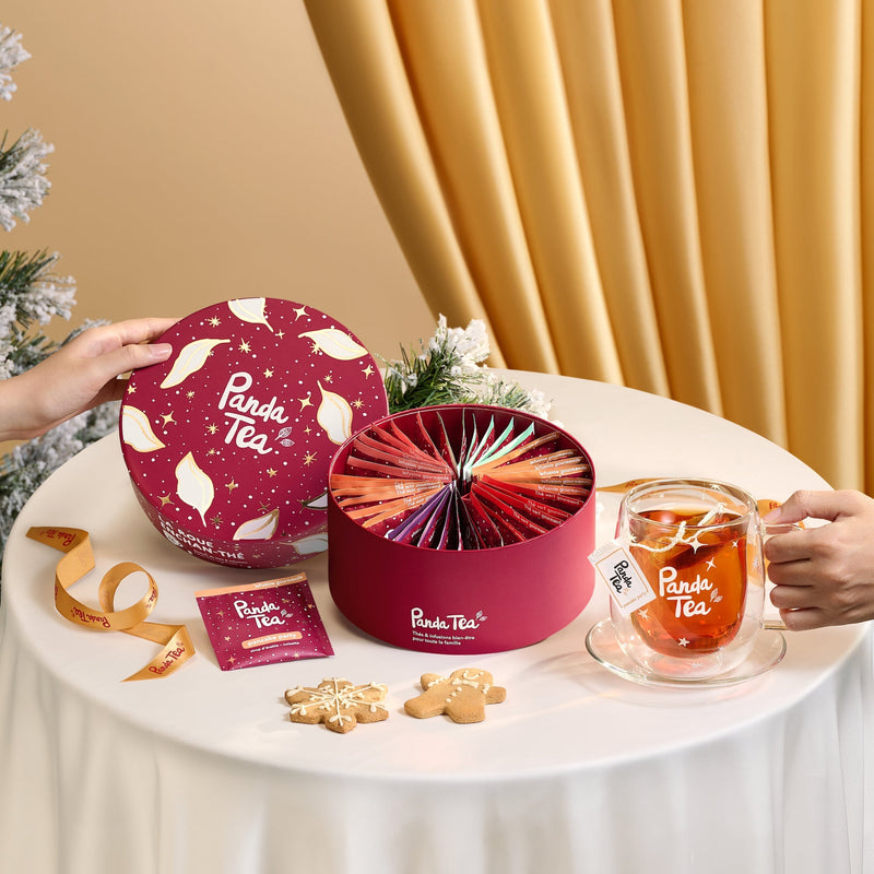 Roue Enchan-thé & Tasse de Noël en Verre