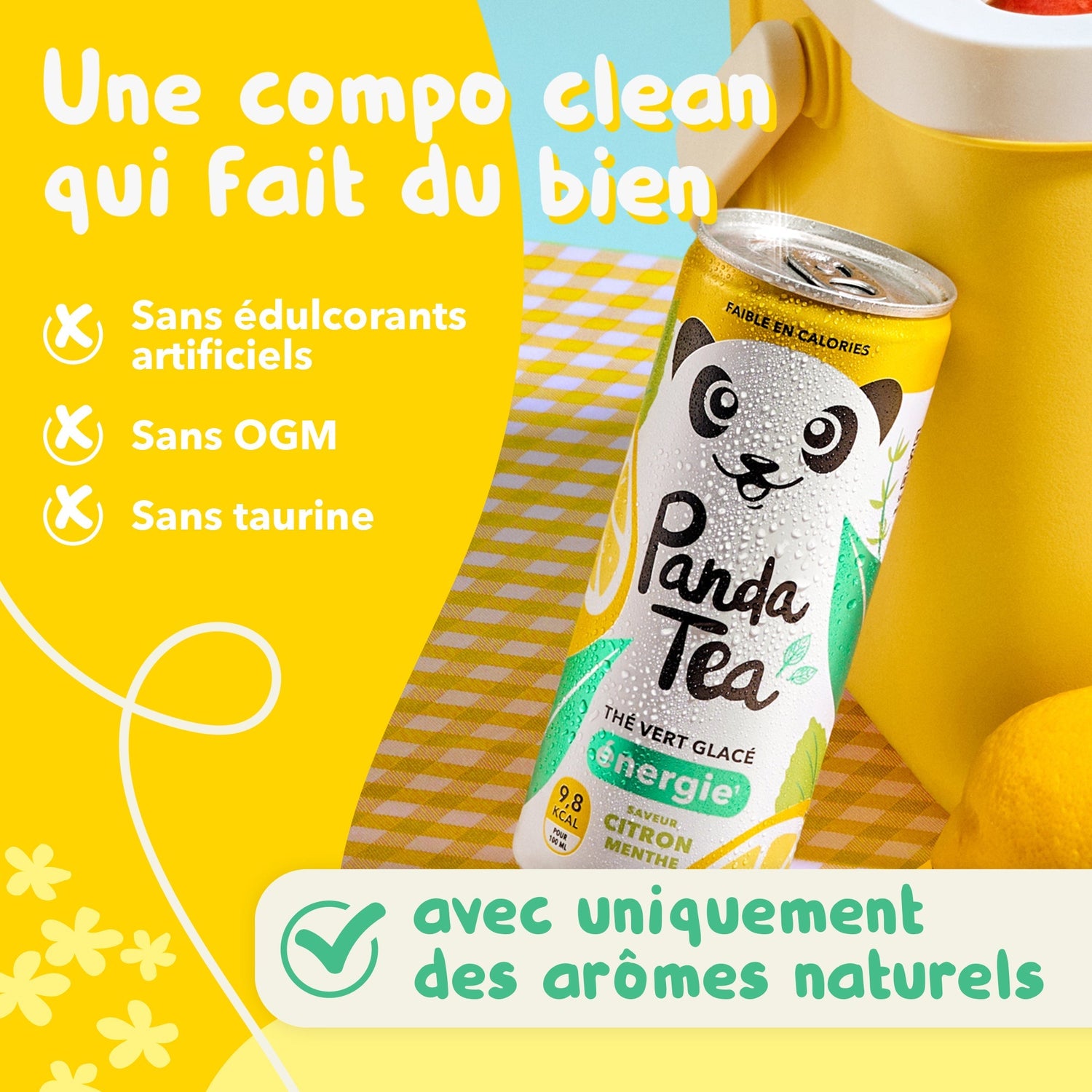 Thé Glacé Énergie - Saveur Citron-Menthe