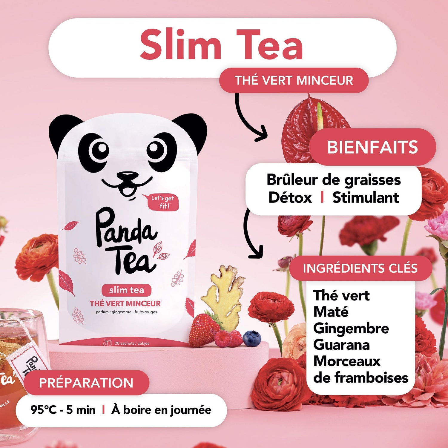 Slim Tea Gingembre - Fruits Rouges